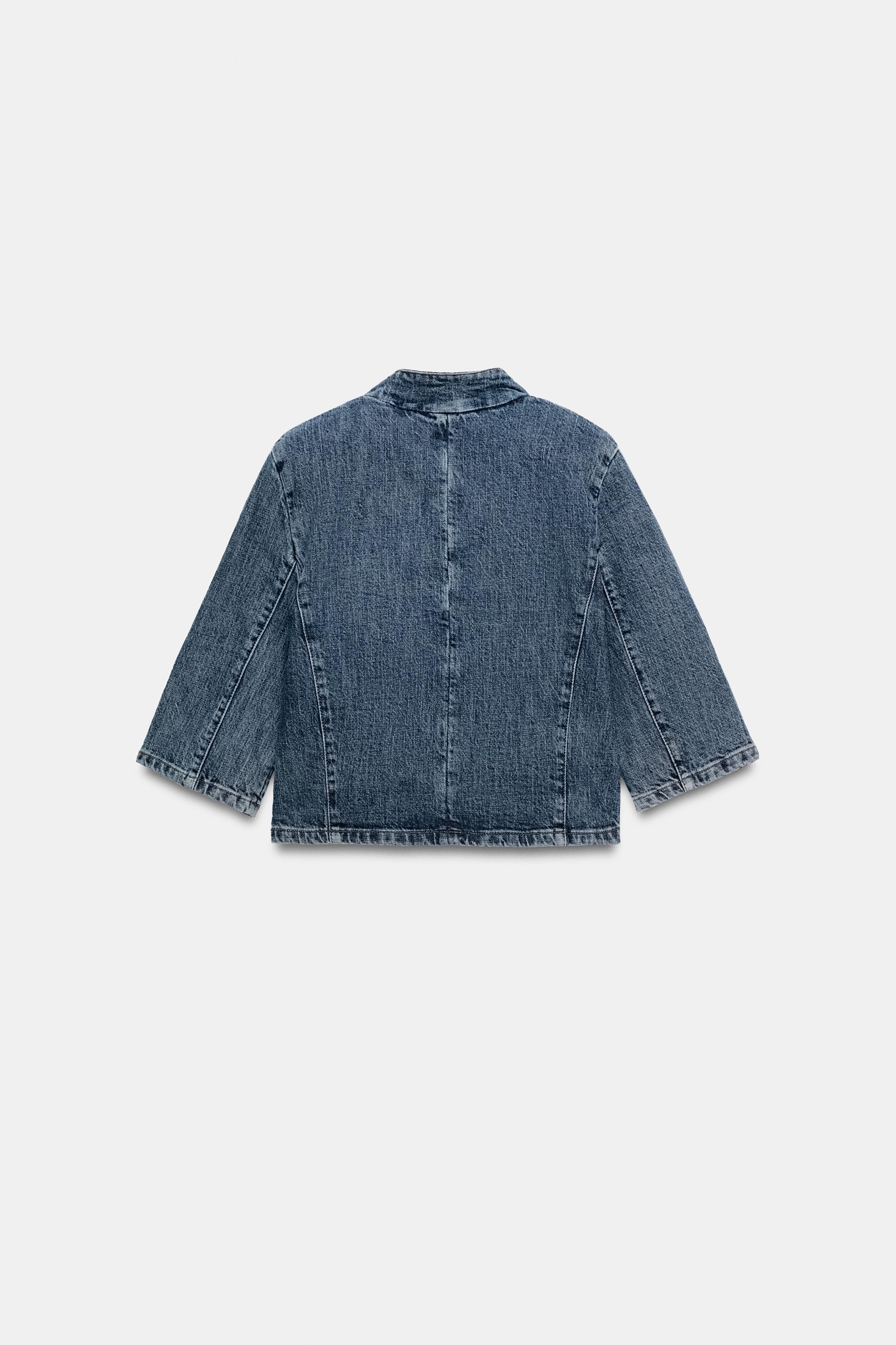 ZW COLLECTION CROPPED DENIM BLAZER